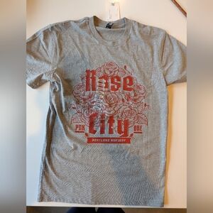 Portland Nursery Rose City T Shirt Grey With Red Size Small Oregon